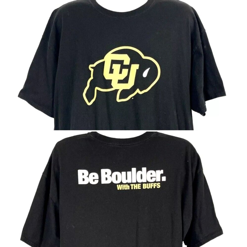 CU Be Boulder With The Buffs Colorado Champion T-Shirt size 2XL Mens University